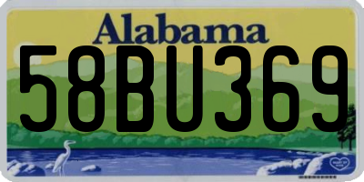 AL license plate 58BU369