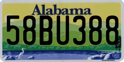 AL license plate 58BU388
