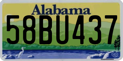 AL license plate 58BU437