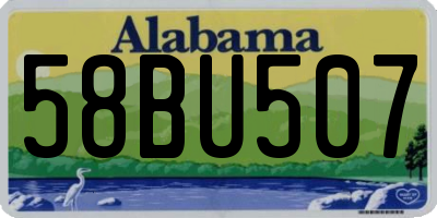 AL license plate 58BU507