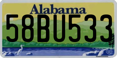 AL license plate 58BU533