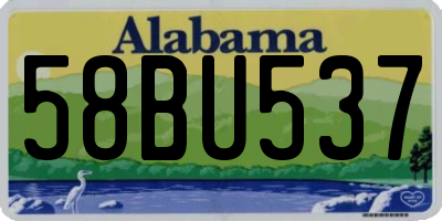 AL license plate 58BU537