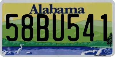 AL license plate 58BU541