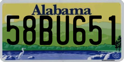 AL license plate 58BU651