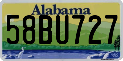 AL license plate 58BU727