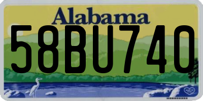 AL license plate 58BU740