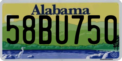 AL license plate 58BU750