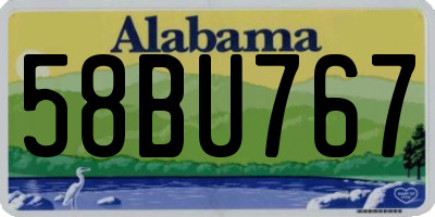 AL license plate 58BU767