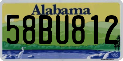 AL license plate 58BU812