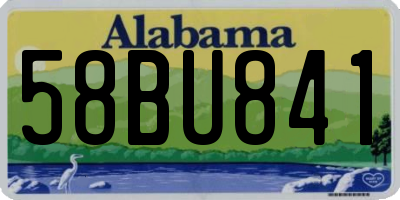 AL license plate 58BU841