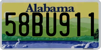 AL license plate 58BU911