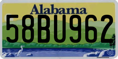 AL license plate 58BU962