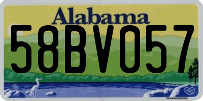 AL license plate 58BV057