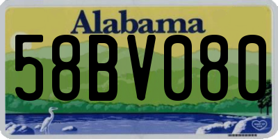 AL license plate 58BV080