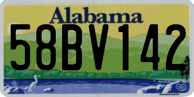AL license plate 58BV142