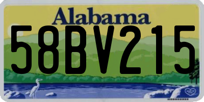 AL license plate 58BV215