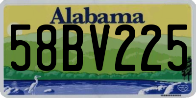 AL license plate 58BV225