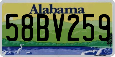 AL license plate 58BV259
