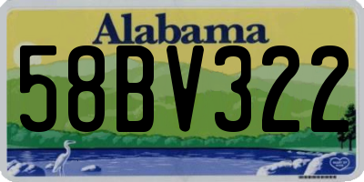 AL license plate 58BV322