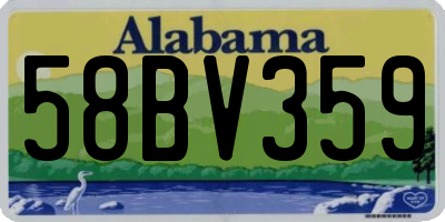 AL license plate 58BV359