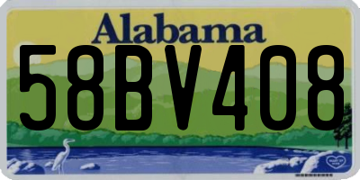 AL license plate 58BV408