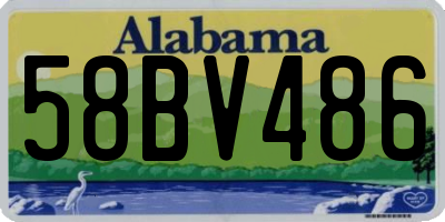 AL license plate 58BV486