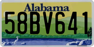 AL license plate 58BV641