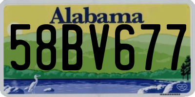 AL license plate 58BV677