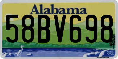 AL license plate 58BV698