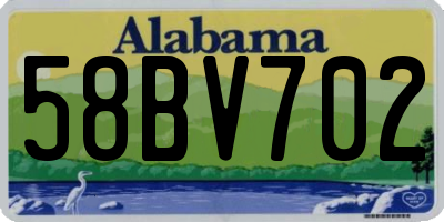 AL license plate 58BV702
