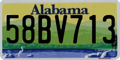 AL license plate 58BV713