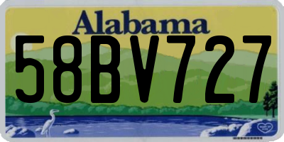 AL license plate 58BV727