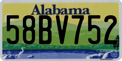 AL license plate 58BV752