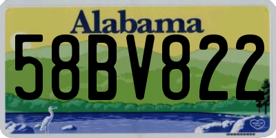 AL license plate 58BV822