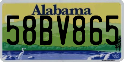 AL license plate 58BV865