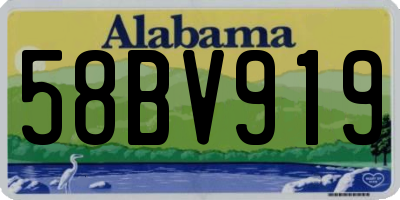 AL license plate 58BV919