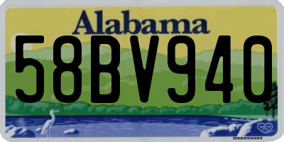 AL license plate 58BV940