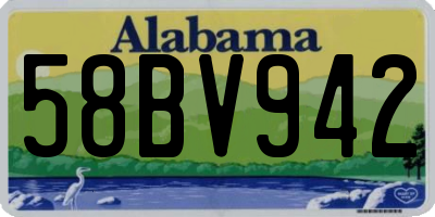 AL license plate 58BV942