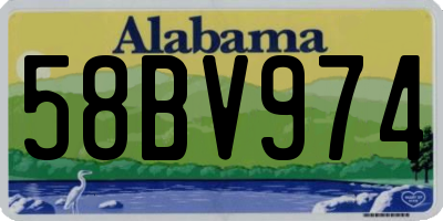 AL license plate 58BV974