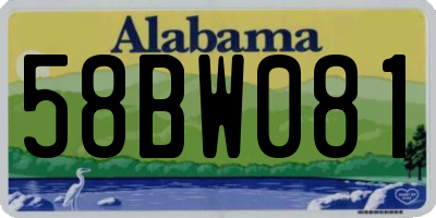 AL license plate 58BW081