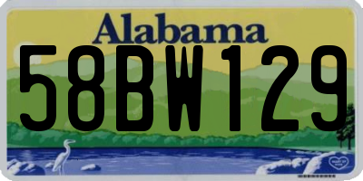 AL license plate 58BW129