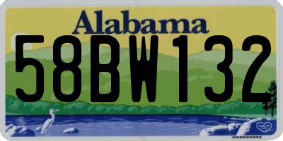 AL license plate 58BW132