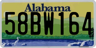 AL license plate 58BW164