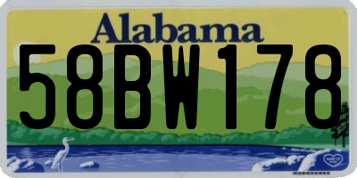 AL license plate 58BW178