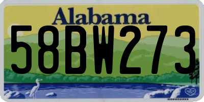 AL license plate 58BW273
