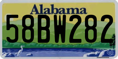 AL license plate 58BW282