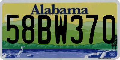 AL license plate 58BW370
