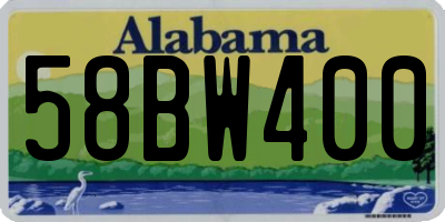 AL license plate 58BW400