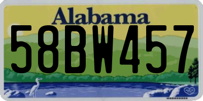 AL license plate 58BW457