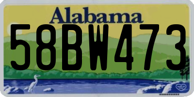 AL license plate 58BW473